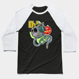 Funny cat as a dj Baseball T-Shirt